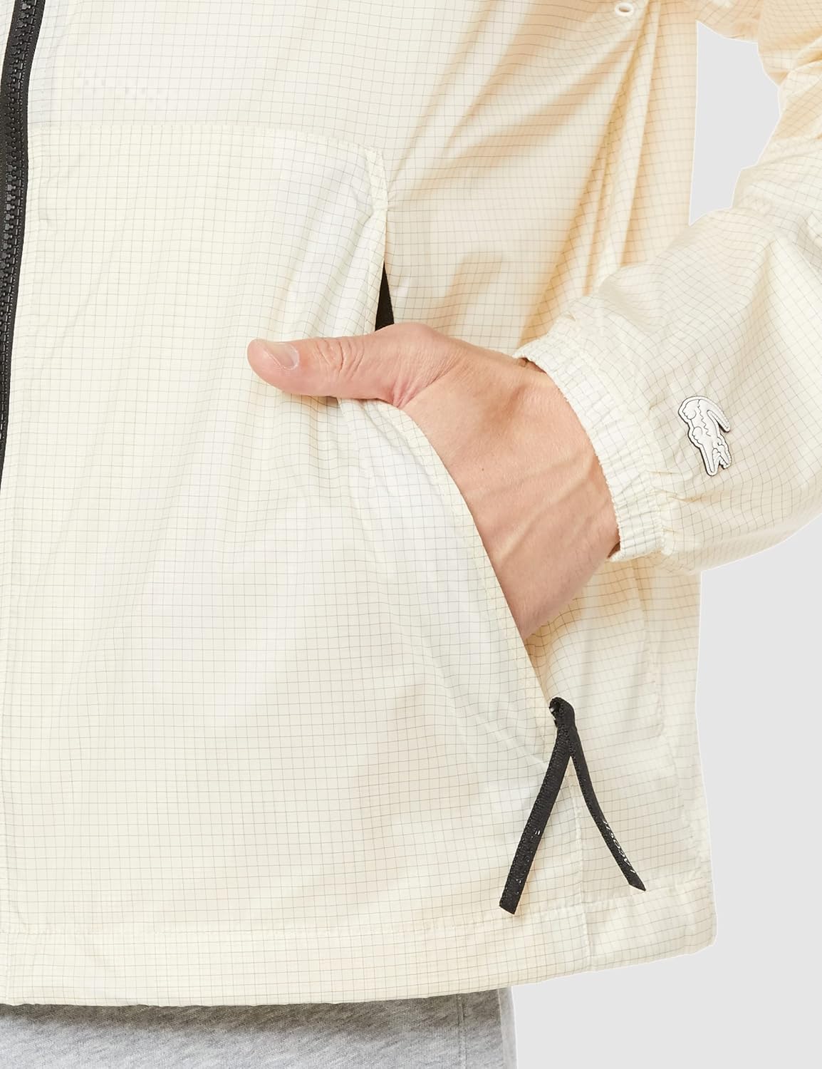 ラコステ] ジャケット グリッドナイロンジップアップジャケット [公式